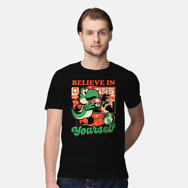 Dinosaur Kaiju Game-Mens-Premium-Tee-Studio Mootant