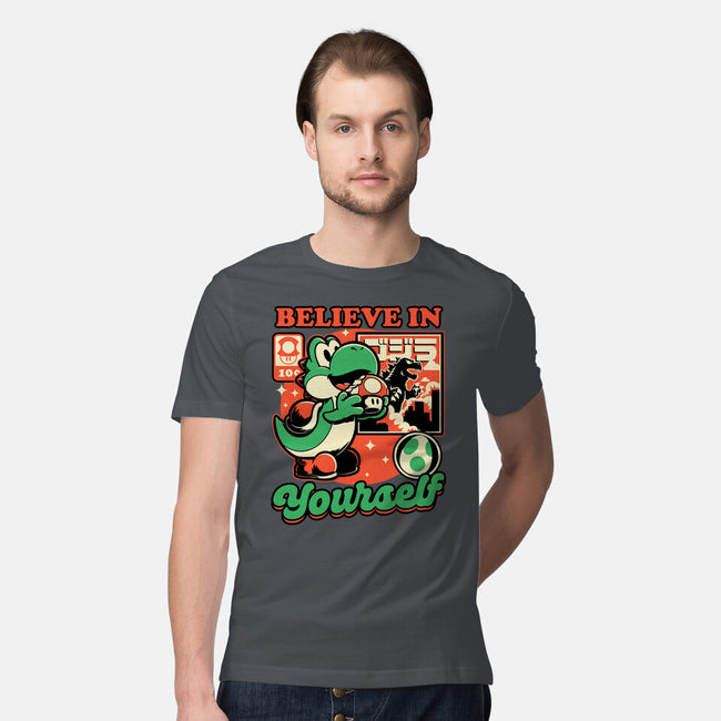 Dinosaur Kaiju Game-Mens-Premium-Tee-Studio Mootant