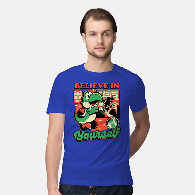 Dinosaur Kaiju Game-Mens-Premium-Tee-Studio Mootant