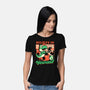Dinosaur Kaiju Game-Womens-Basic-Tee-Studio Mootant