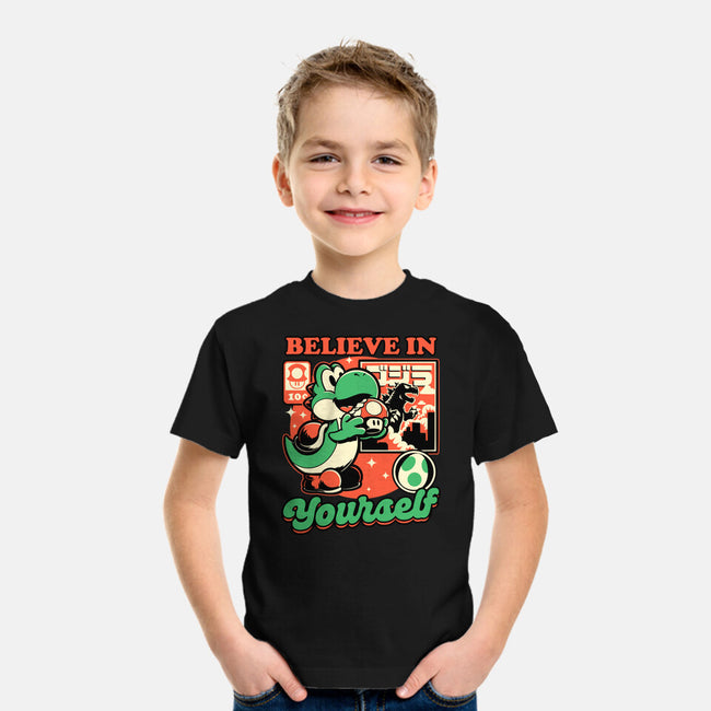 Dinosaur Kaiju Game-Youth-Basic-Tee-Studio Mootant