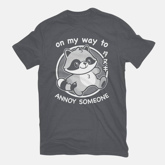 Cute Annoying Raccoon-Unisex-Basic-Tee-Studio Mootant