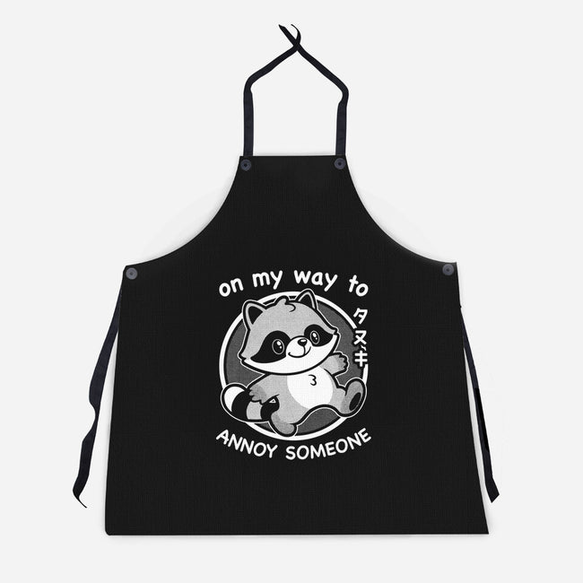 Cute Annoying Raccoon-Unisex-Kitchen-Apron-Studio Mootant