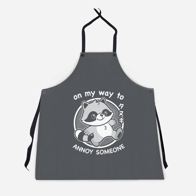 Cute Annoying Raccoon-Unisex-Kitchen-Apron-Studio Mootant