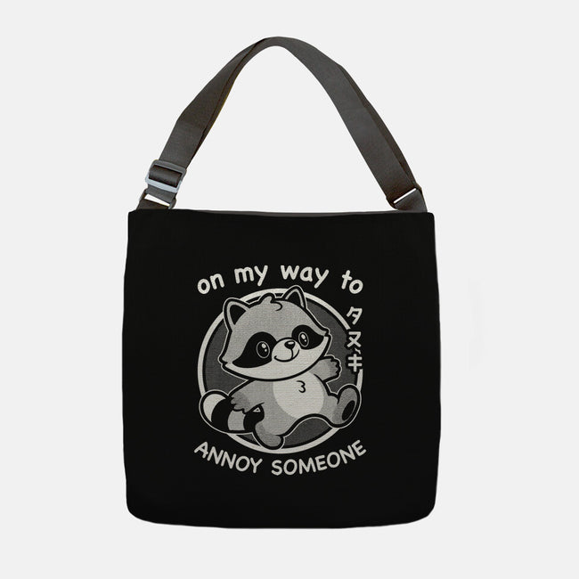 Cute Annoying Raccoon-None-Adjustable Tote-Bag-Studio Mootant