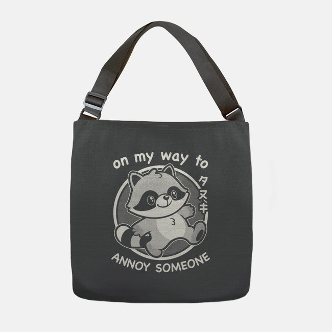 Cute Annoying Raccoon-None-Adjustable Tote-Bag-Studio Mootant