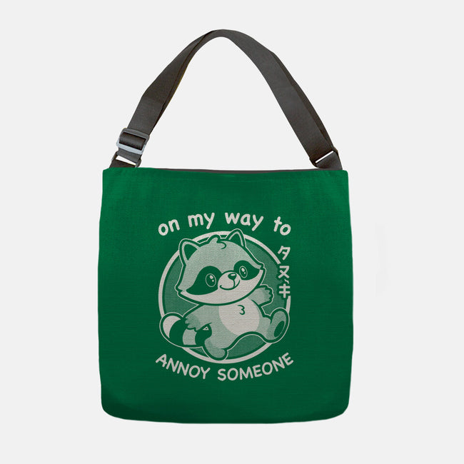 Cute Annoying Raccoon-None-Adjustable Tote-Bag-Studio Mootant