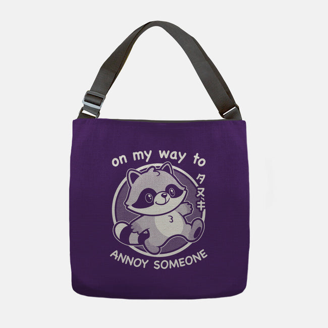 Cute Annoying Raccoon-None-Adjustable Tote-Bag-Studio Mootant