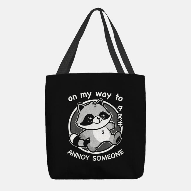 Cute Annoying Raccoon-None-Basic Tote-Bag-Studio Mootant