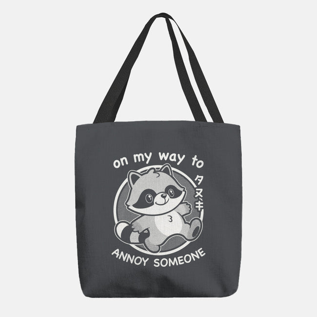 Cute Annoying Raccoon-None-Basic Tote-Bag-Studio Mootant