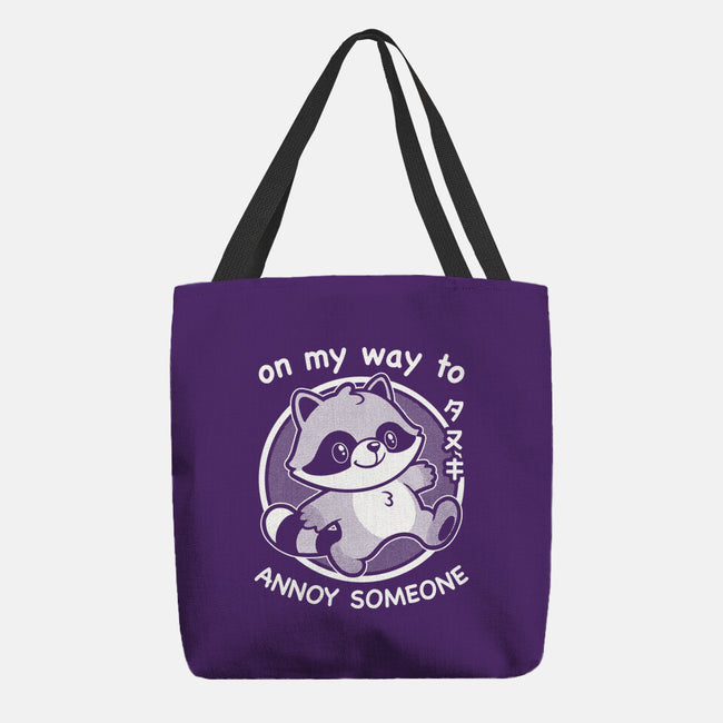 Cute Annoying Raccoon-None-Basic Tote-Bag-Studio Mootant