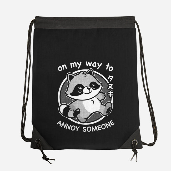 Cute Annoying Raccoon-None-Drawstring-Bag-Studio Mootant