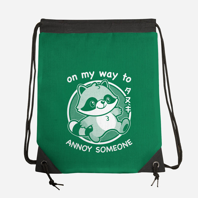 Cute Annoying Raccoon-None-Drawstring-Bag-Studio Mootant