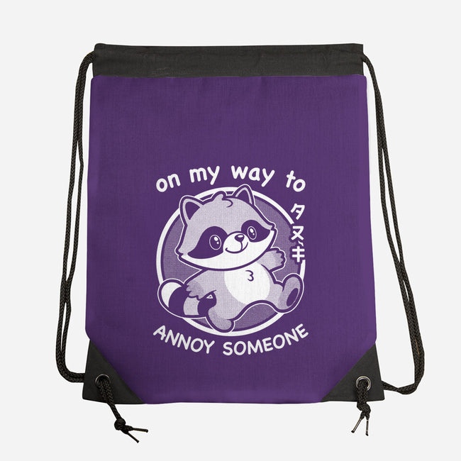 Cute Annoying Raccoon-None-Drawstring-Bag-Studio Mootant