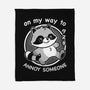 Cute Annoying Raccoon-None-Fleece-Blanket-Studio Mootant