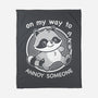 Cute Annoying Raccoon-None-Fleece-Blanket-Studio Mootant