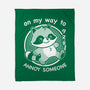 Cute Annoying Raccoon-None-Fleece-Blanket-Studio Mootant