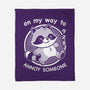 Cute Annoying Raccoon-None-Fleece-Blanket-Studio Mootant