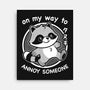 Cute Annoying Raccoon-None-Stretched-Canvas-Studio Mootant