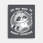 Cute Annoying Raccoon-None-Stretched-Canvas-Studio Mootant