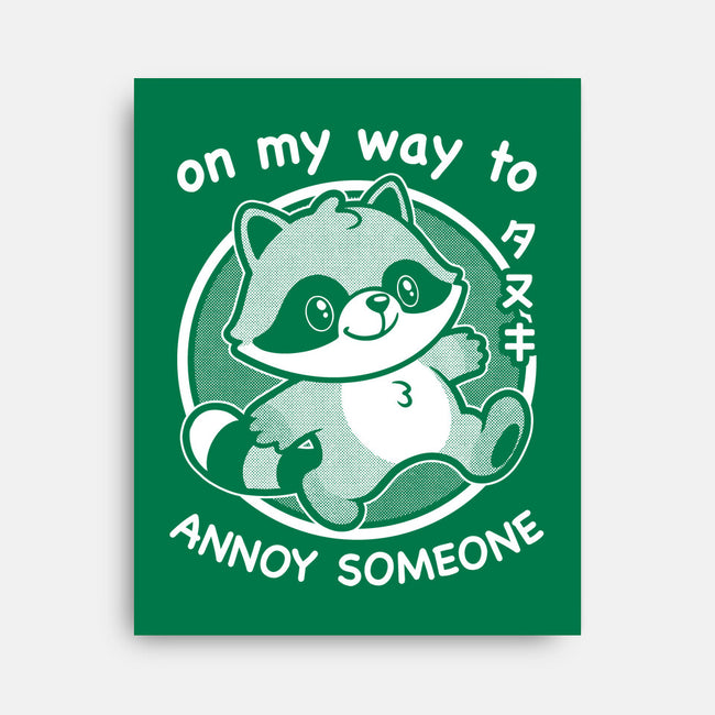 Cute Annoying Raccoon-None-Stretched-Canvas-Studio Mootant