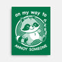 Cute Annoying Raccoon-None-Stretched-Canvas-Studio Mootant