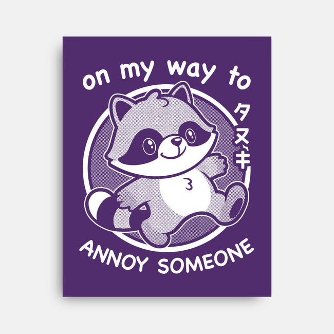 Cute Annoying Raccoon-None-Stretched-Canvas-Studio Mootant