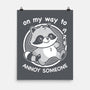 Cute Annoying Raccoon-None-Matte-Poster-Studio Mootant