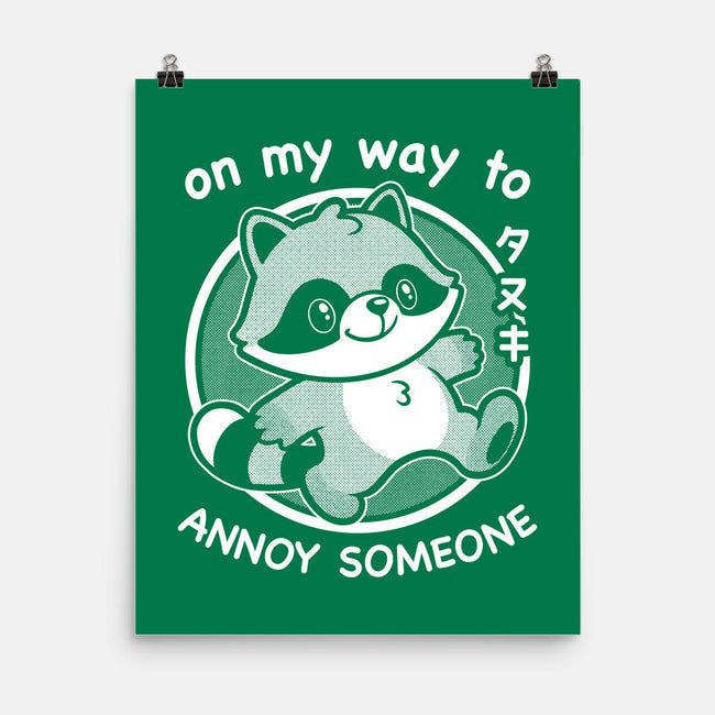 Cute Annoying Raccoon-None-Matte-Poster-Studio Mootant