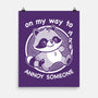 Cute Annoying Raccoon-None-Matte-Poster-Studio Mootant