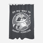 Cute Annoying Raccoon-None-Polyester-Shower Curtain-Studio Mootant