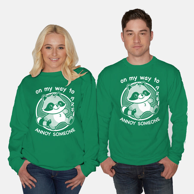 Cute Annoying Raccoon-Unisex-Crew Neck-Sweatshirt-Studio Mootant
