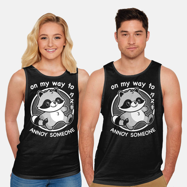Cute Annoying Raccoon-Unisex-Basic-Tank-Studio Mootant
