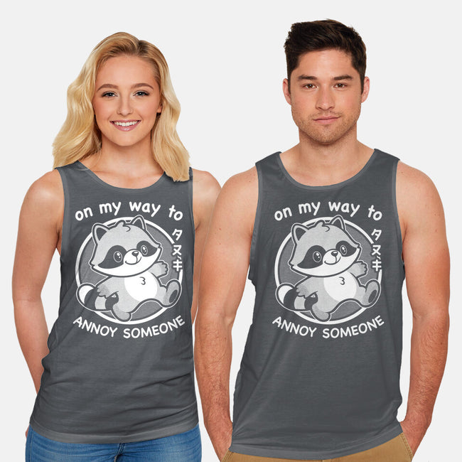 Cute Annoying Raccoon-Unisex-Basic-Tank-Studio Mootant