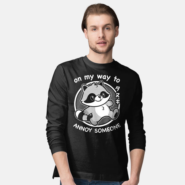 Cute Annoying Raccoon-Mens-Long Sleeved-Tee-Studio Mootant