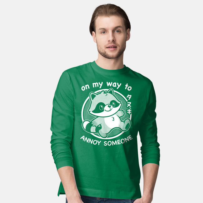 Cute Annoying Raccoon-Mens-Long Sleeved-Tee-Studio Mootant
