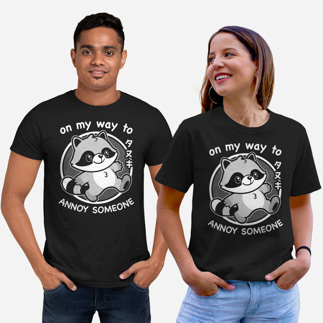 Cute Annoying Raccoon-Unisex-Basic-Tee-Studio Mootant