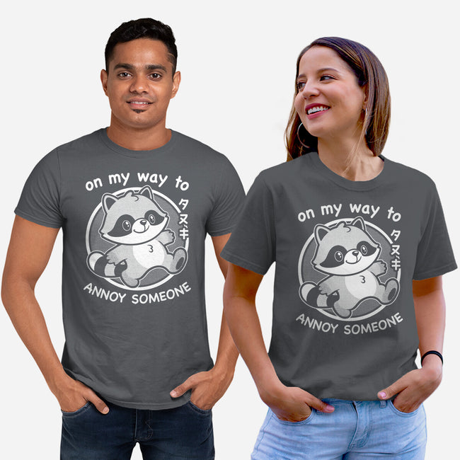 Cute Annoying Raccoon-Unisex-Basic-Tee-Studio Mootant