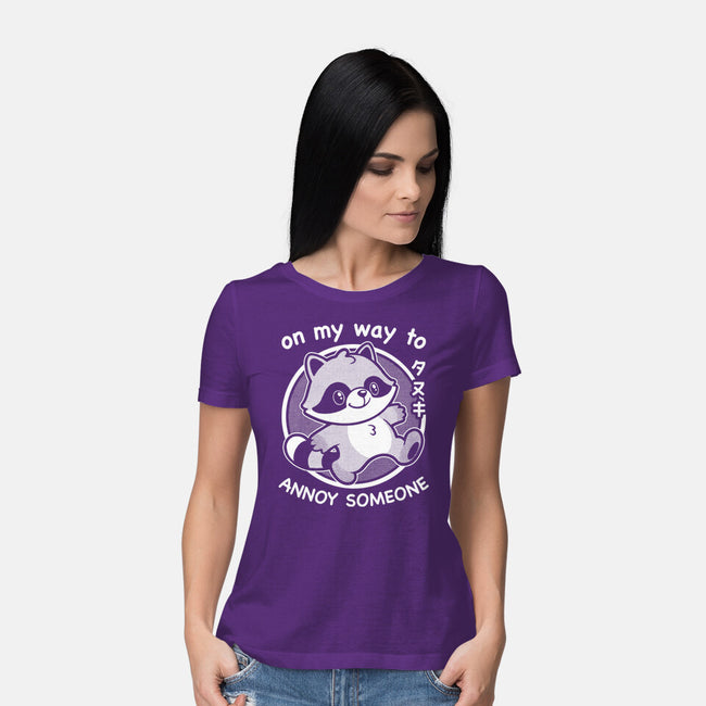 Cute Annoying Raccoon-Womens-Basic-Tee-Studio Mootant
