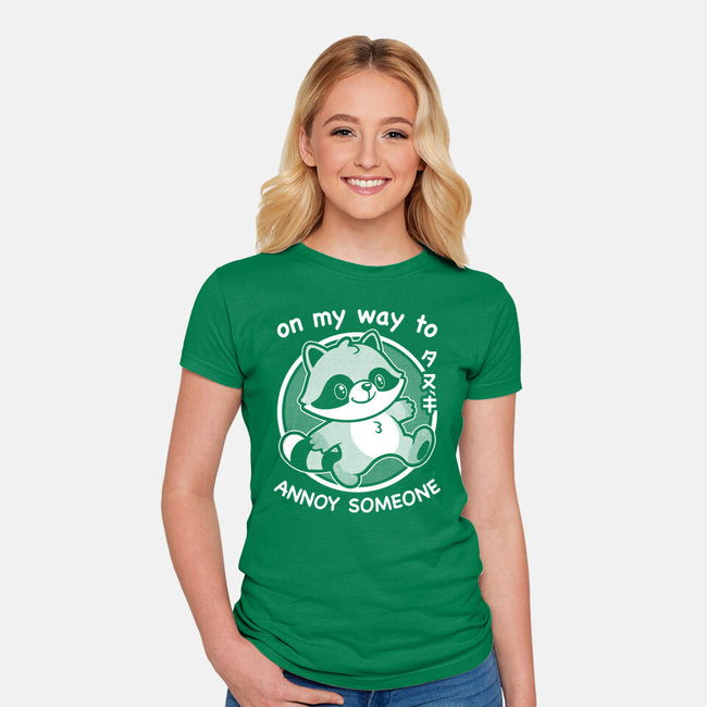 Cute Annoying Raccoon-Womens-Fitted-Tee-Studio Mootant
