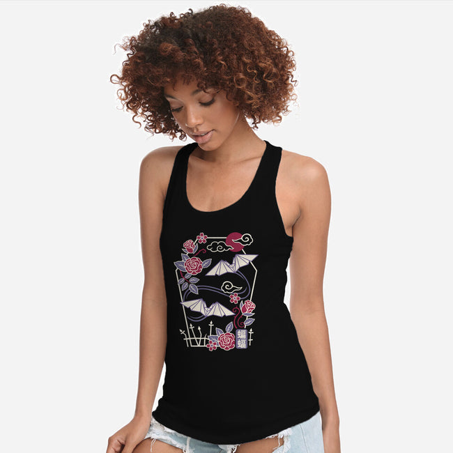 Origami Bat-Womens-Racerback-Tank-NemiMakeit