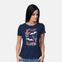 Origami Bat-Womens-Basic-Tee-NemiMakeit