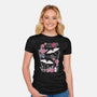 Origami Bat-Womens-Fitted-Tee-NemiMakeit