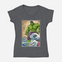 The Green Fury In Japan-Womens-V-Neck-Tee-DrMonekers
