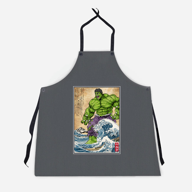 The Green Fury In Japan-Unisex-Kitchen-Apron-DrMonekers
