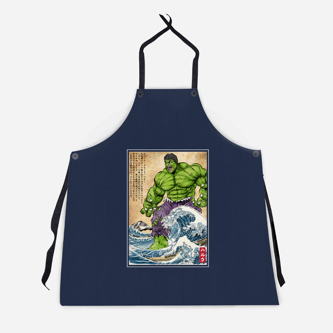 The Green Fury In Japan-Unisex-Kitchen-Apron-DrMonekers