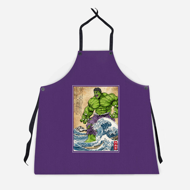 The Green Fury In Japan-Unisex-Kitchen-Apron-DrMonekers