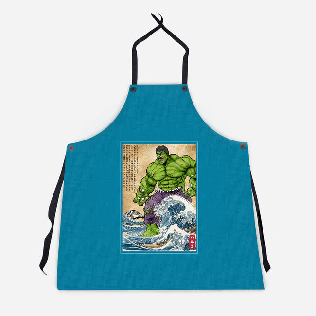 The Green Fury In Japan-Unisex-Kitchen-Apron-DrMonekers