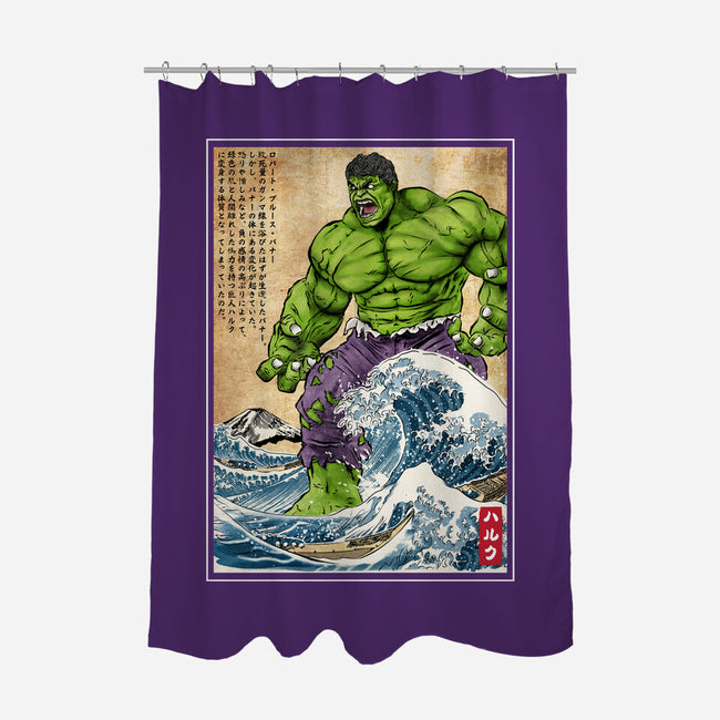 The Green Fury In Japan-None-Polyester-Shower Curtain-DrMonekers
