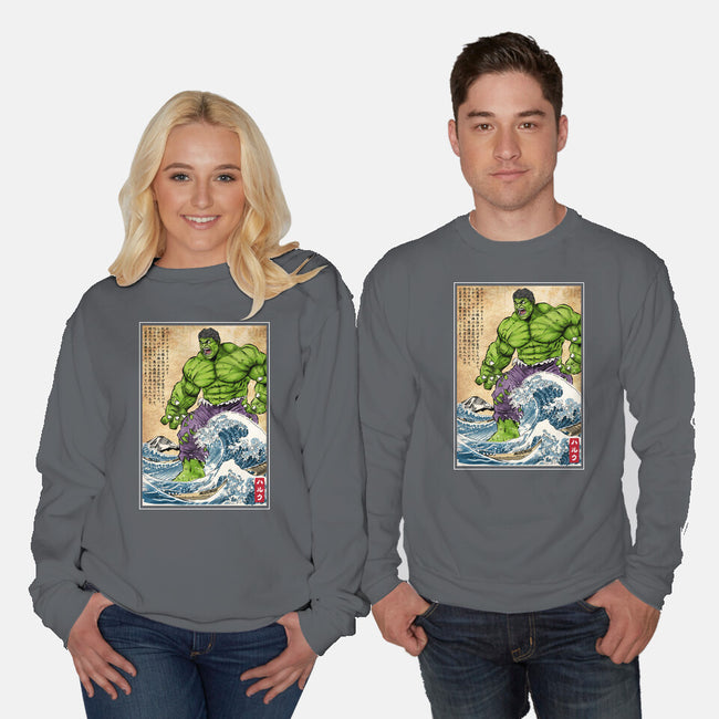 The Green Fury In Japan-Unisex-Crew Neck-Sweatshirt-DrMonekers